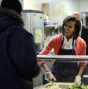 Michelle Obama at Miriam's Kitchen